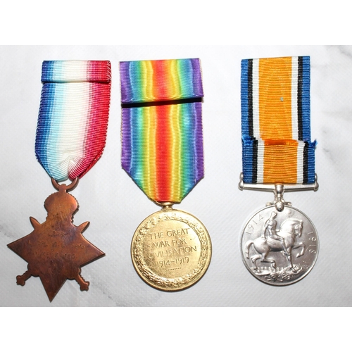 73 - WWI 1914-15 Star Trio of Medals - Day - West Kent Yeomanry

798 SJT.G.L. DAY. W.KENT YEO