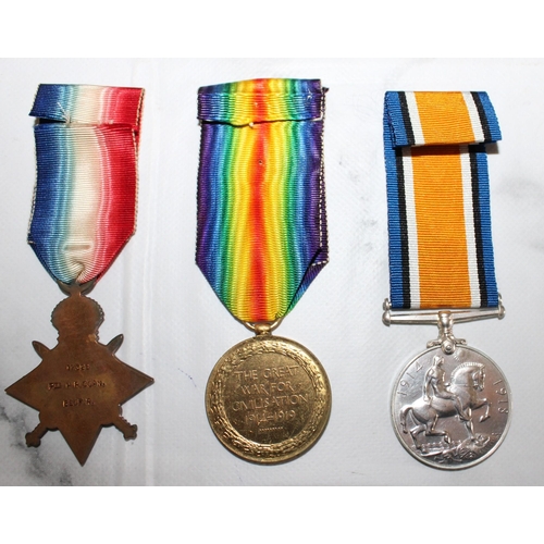 78 - WWI 1914-15 Star Trio of Medals -  Coan - Bedford Regiment
17326. PTE.H.R.COAN.BEDF.R.