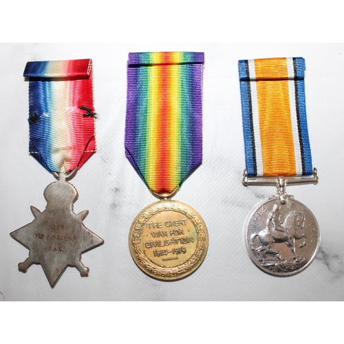 80 - WW1 1914 Star Trio of Medals with Bar - Corner - HAC

1429 PTE. F.W.CORNER. H.A.C.