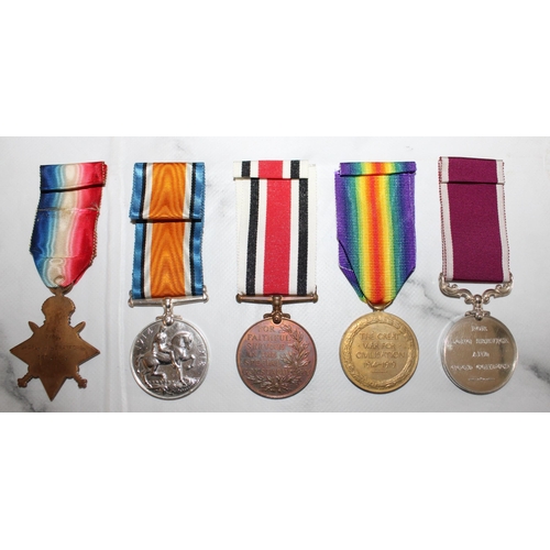 81 - WWI 1914-15 Medal Group of 5  - CRAWFORD - 14th Hussars

7472-L-CPL W.R.CRAWFORD. 14TH.HRS