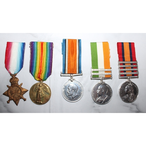 30 - Queens South Africa Medal Group of 5 - CAPT / MAJOR STEPHENS - 2nd ROYAL LANCASTER REGIMENTS