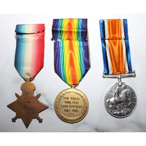 87 - WWI 1914-15 Star Trio of Medals - Scott - R.Scots

2377 PTE T.SCOTT. R.SCOTS