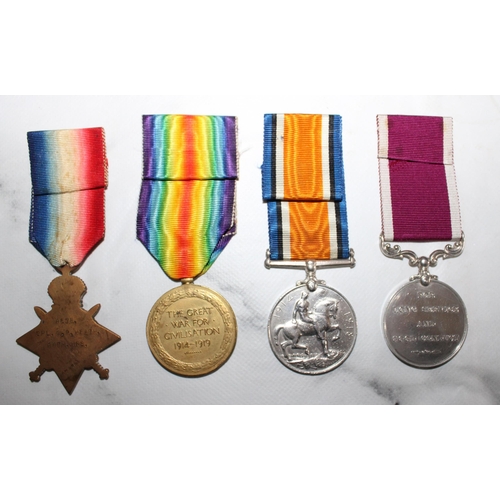 103 - WWI 1914-15 Star Trio of Medals & Army LSGC Medal - Heath  - 14th Hussars

4678 CPL.G.R.HEATH.14TH.H... 