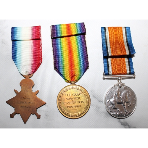 112 - WWI 1914-15 Star Trio of Medals - Jeans - Hampshire Regiment

2.LIEUT. F. JEANS