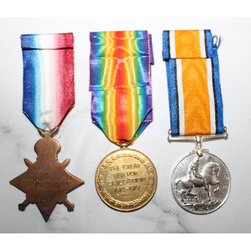 121 - WWI 1914-15 Star Trio of Medals  -Llewellyn - 13th Hussars

24075 PTE.J.LLEWELLYN 13TH.HRS