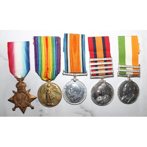 30 - Queens South Africa Medal Group of 5 - CAPT / MAJOR STEPHENS - 2nd ROYAL LANCASTER REGIMENTS