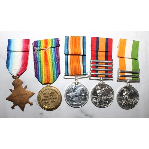 30 - Queens South Africa Medal Group of 5 - CAPT / MAJOR STEPHENS - 2nd ROYAL LANCASTER REGIMENTS