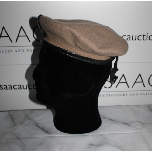 209 - SAS Beige Beret with Cloth Badge - Size 56