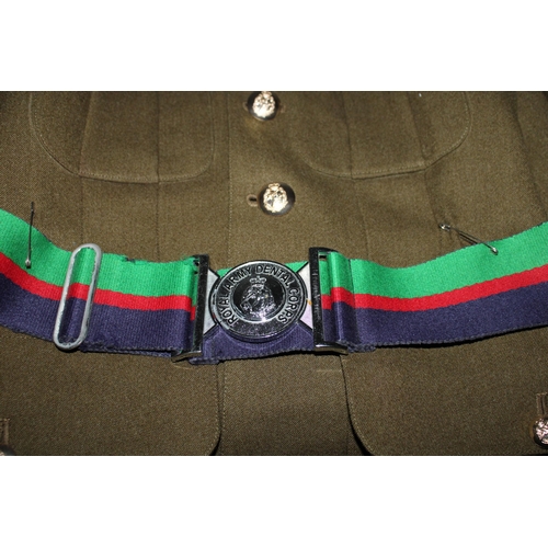 218 - Royal Army Dental Corps RADC Service Dress Jacket, Belt and Cap