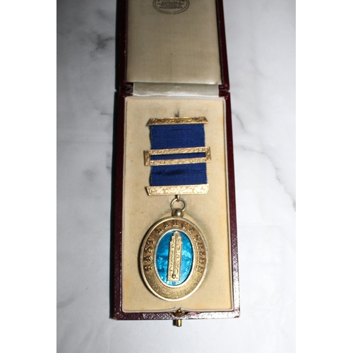 7 - Boxed Masonic Medal Silver Hallmarked