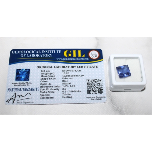 205 - Natural Tanzanite Complete With Gemological Institute Certificate