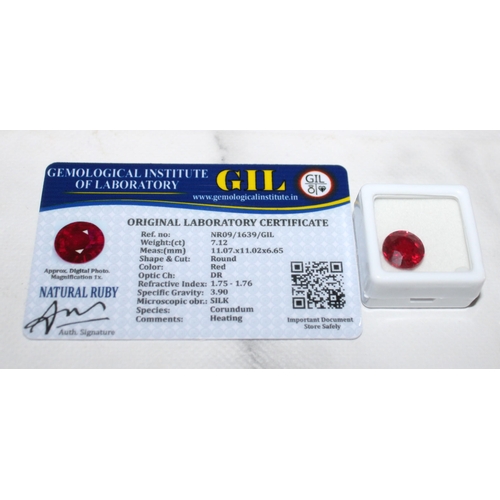 206 - Natural Ruby Complete With Gemological Institute Certificate