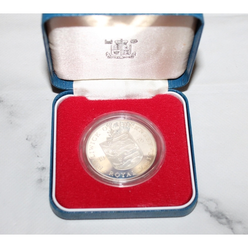 446 - Guernsey 25 Pence Silver