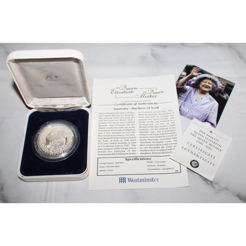 542 - Australia 5 Dollars 1 Ounce Pure Silver W COI And Cert