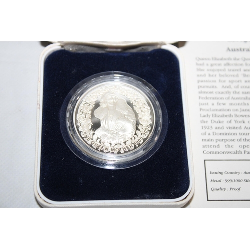 542 - Australia 5 Dollars 1 Ounce Pure Silver W COI And Cert