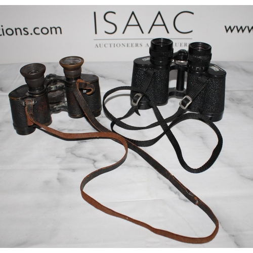 10 - Two Pairs Of Binoculars (Untested)
One Carl Zeiss Jena Multi- Coated Jenopiem 8 x 30 W
One Optica 8 ... 