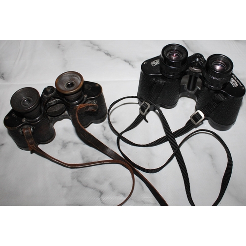 10 - Two Pairs Of Binoculars (Untested)
One Carl Zeiss Jena Multi- Coated Jenopiem 8 x 30 W
One Optica 8 ... 