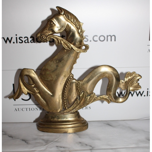 590 - Brass Horse Plaque
Filled Bottom As Shown In Pictures
Height-29.5cm
Width-32.5cm