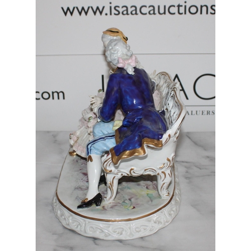 78 - German Dresden Mark Blue Crown Porcelain Figurine
Length-30cm
Height-21cm
Collection Only