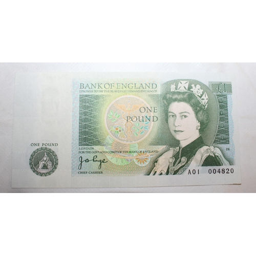 476 - Page £1 Note A01 004820