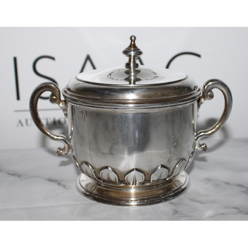 257 - Silver Hallmarked Sugar Bowl- 470gms
Height-12cm