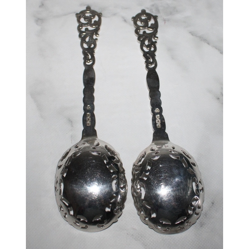 261 - Pair Silver Hallmarked Spoons-135gms
Length-20cm