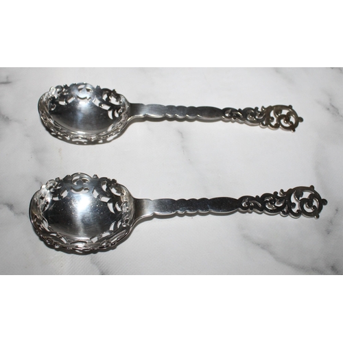 261 - Pair Silver Hallmarked Spoons-135gms
Length-20cm