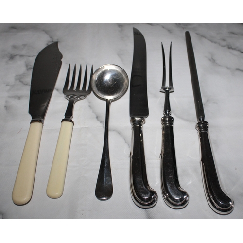 265 - Quantity Of Plated/SS Cutlery Carving Set