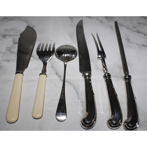 265 - Quantity Of Plated/SS Cutlery Carving Set