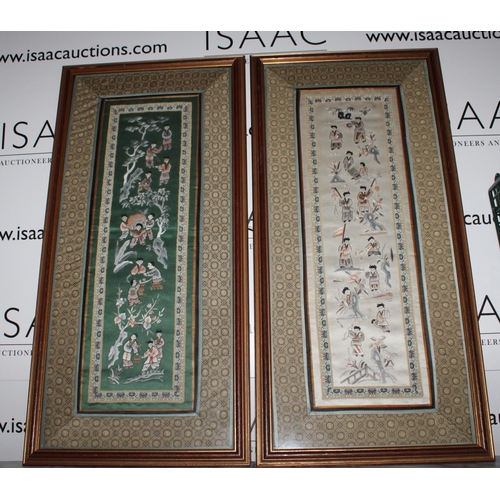 3 - Two Oriental Tapestry/ Material Pictures
Height-72.5cm
Width-35cm
Collection Only