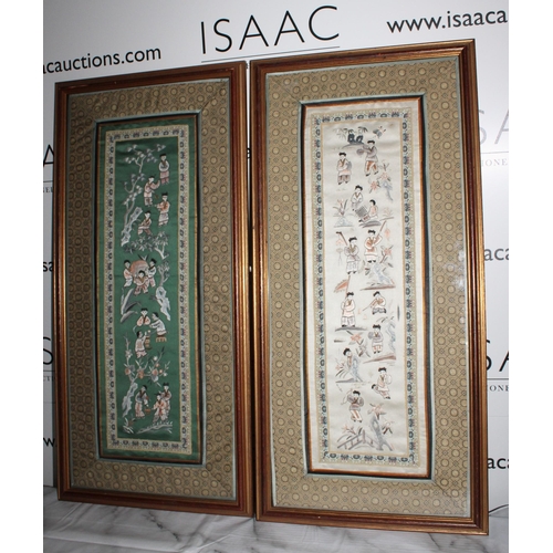 3 - Two Oriental Tapestry/ Material Pictures
Height-72.5cm
Width-35cm
Collection Only