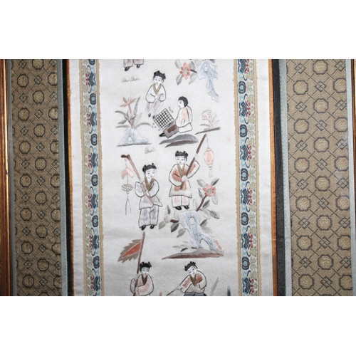 3 - Two Oriental Tapestry/ Material Pictures
Height-72.5cm
Width-35cm
Collection Only