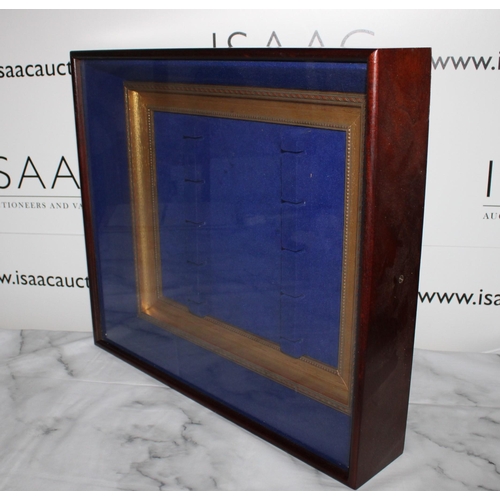 19 - Wooden & Glass Display Case
Width-46.5cm
Height-41.5cm
Depth-9cm
Collection Only