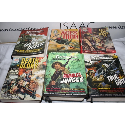 137 - Quantity Of Commando, Battle & Air Ace Collectable Magazine Books In Wooden Container