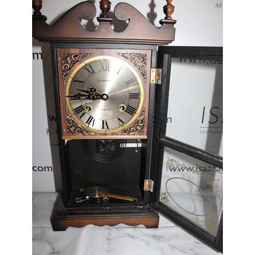 106 - Highlands 31 Day Wall Clock (Untested)
Height-52cm
Width-25cm
Collection Only