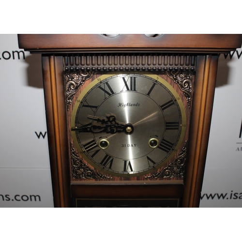 106 - Highlands 31 Day Wall Clock (Untested)
Height-52cm
Width-25cm
Collection Only