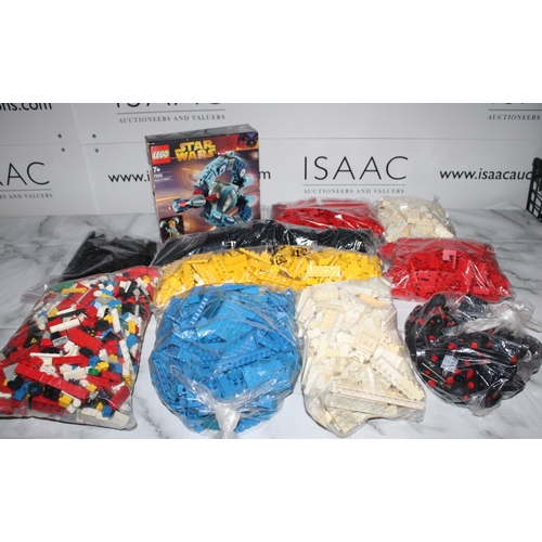 600 - Very Large Collection of LEGO Pieces - Multiple Colour Pieces

One bag includes wheels for vehicles