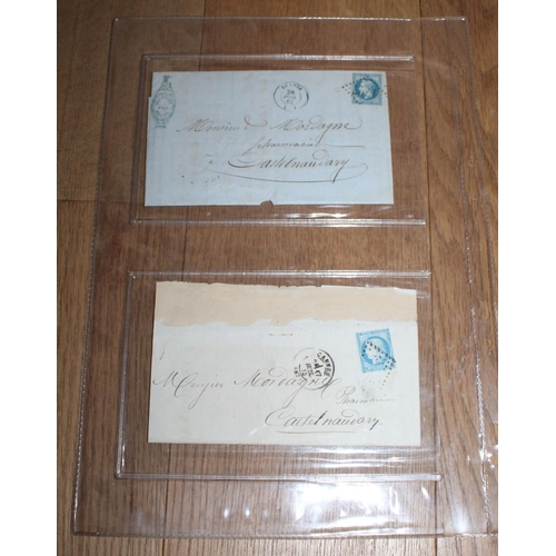 139 - Three French Documents (c1860) with Stamps