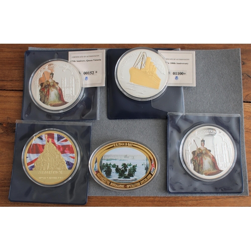 479 - Selection Of Collectable Gold & Silver Plated Coins