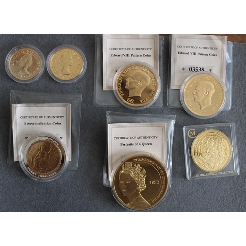 480 - Seven Collectable Gold Plated Coins