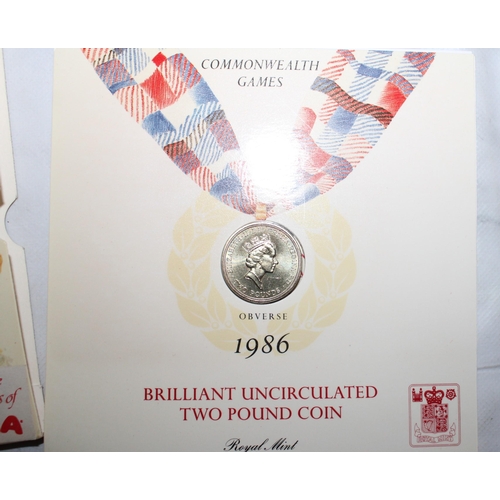 484 - 1986 Commonwealth Games £2 Coin in Collectors Folder