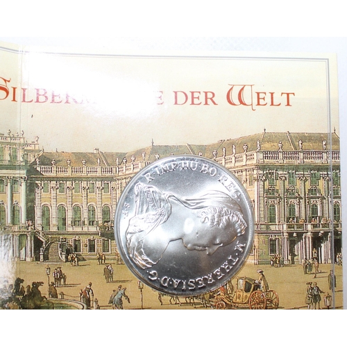 516 - Maria Theresa Taler Coin in Folder