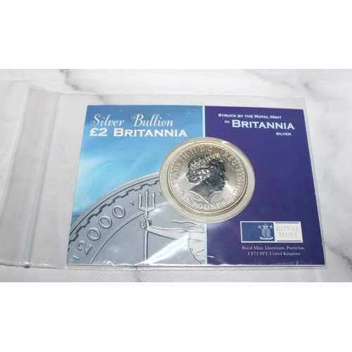 526 - The Royal Mint Britannia 2000 Silver Bullion UK £2 Coin