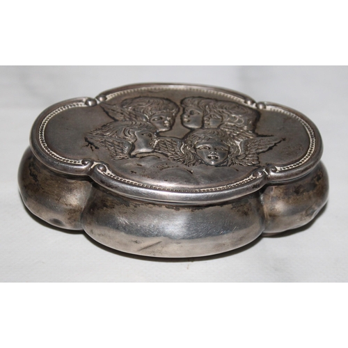 307 - Silver Hallmarked Container 
Length-10.5cm