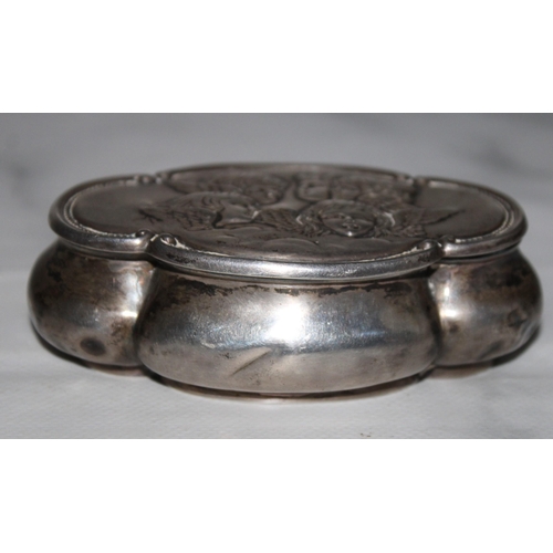 307 - Silver Hallmarked Container 
Length-10.5cm