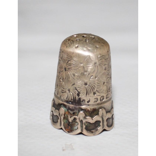 312 - Silver Hallmarked Thimble & Pendant Knife