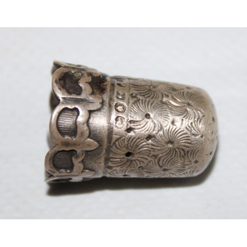 312 - Silver Hallmarked Thimble & Pendant Knife