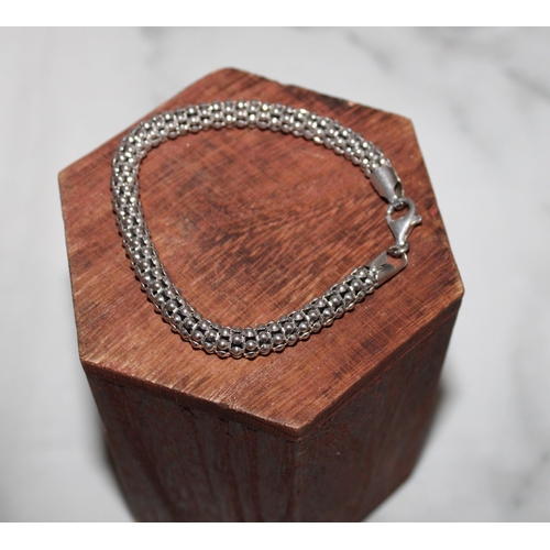 313 - Silver Stamped 925 Bracelet