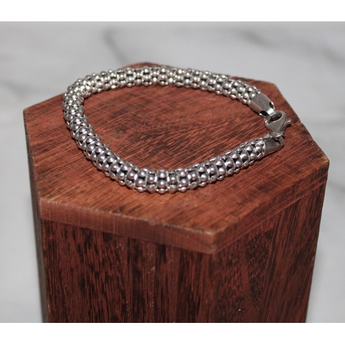 313 - Silver Stamped 925 Bracelet