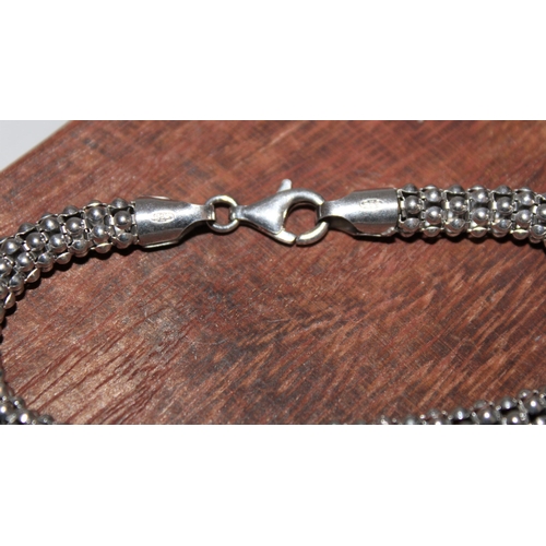 313 - Silver Stamped 925 Bracelet